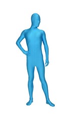2nd Skin Turquoise Blue Colored FULL BODYSUIT ZENTAI Costume Great for Halloween