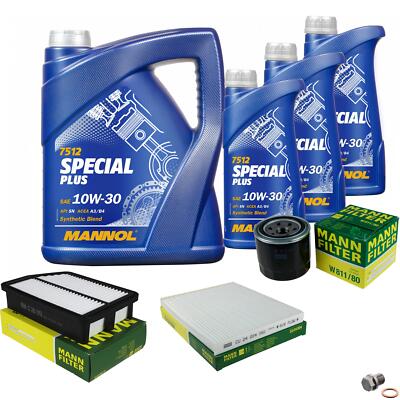 MANN Inspektionspaket 8 L MANNOL Special Plus 10W-30 für KIA Sportage 2.0 CVVT