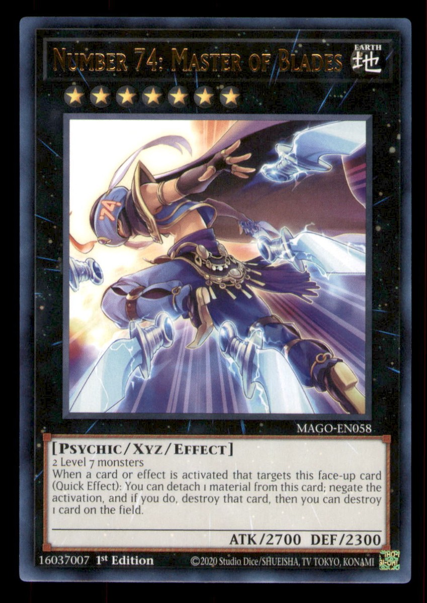 Yugioh Number 74: Master of Blades #MAGO-EN058 Maximum Gold LP