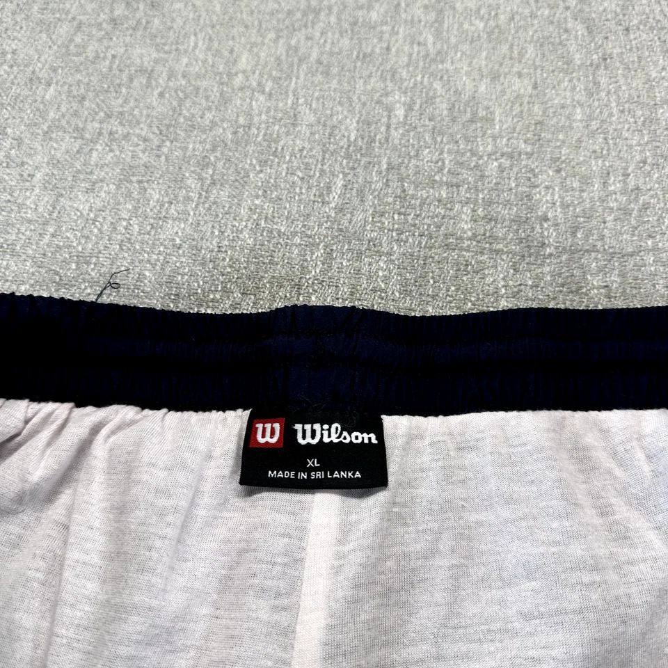 Pantalones de chándal Wilson vintage para hombre XL azul forrado con cremallera piernas cremallera bolsillo cordones Foto 4 de 4