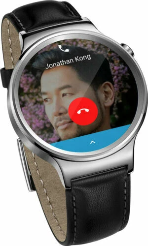 Carcasa de aluminio correa de cuero relojes inteligentes Huawei Watch