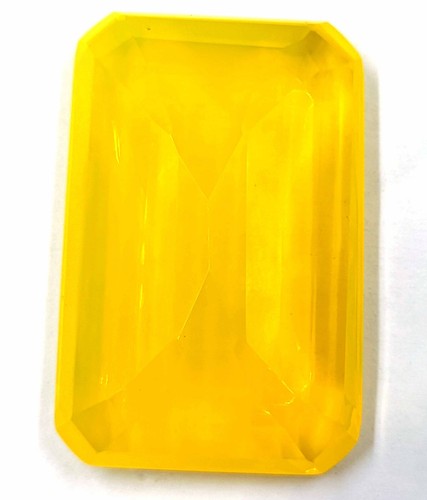 Transparent Emerald Cut EGL Certified 180 Ct Ethiopian Bi-Color Yellow Gemstone - Picture 12 of 13