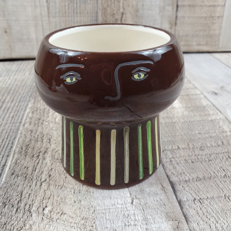 Opalhouse Steinzeug Gesicht Übertopf Vase braun gestreift 4 Zoll NEU mehr kaufen, um zu sparen