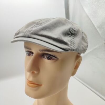 Gr.62 Göttmann Cleveland Ballon Mütze Flat Cap Ballonmütze D.Grau Sommer UV40
