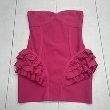 SHEIN Pink Ruffle Trim Tube Bodycon Dress Women’s Size XL New