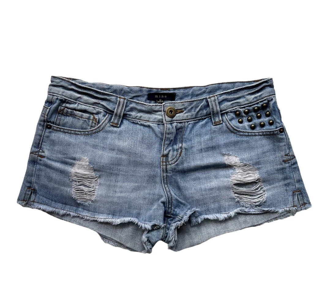 Studded discount denim shorts