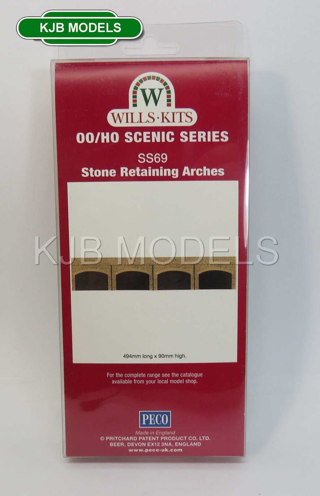 OO Gauge WILLS SS69 Stone Type Retaining Arches - Plastic Kit