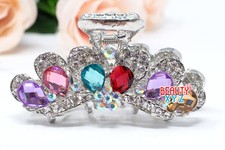 New Fashion Women's water drop Rhinestones Metal Hair Claw Clip hair jaws