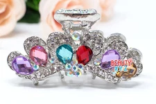 New Fashion Women's water drop Rhinestones Metal Hair Claw Clip hair jaws 