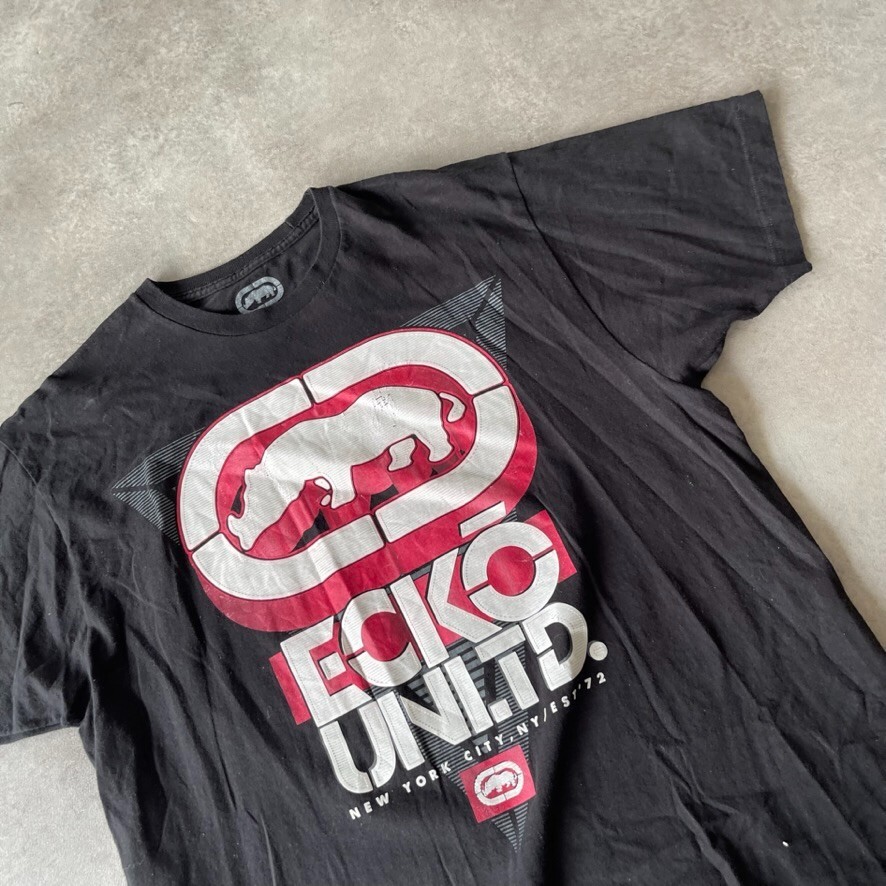 Ecko Unltd  T-Shirt Mens XL New York Graphic Hip Hop Tee Black image 3
