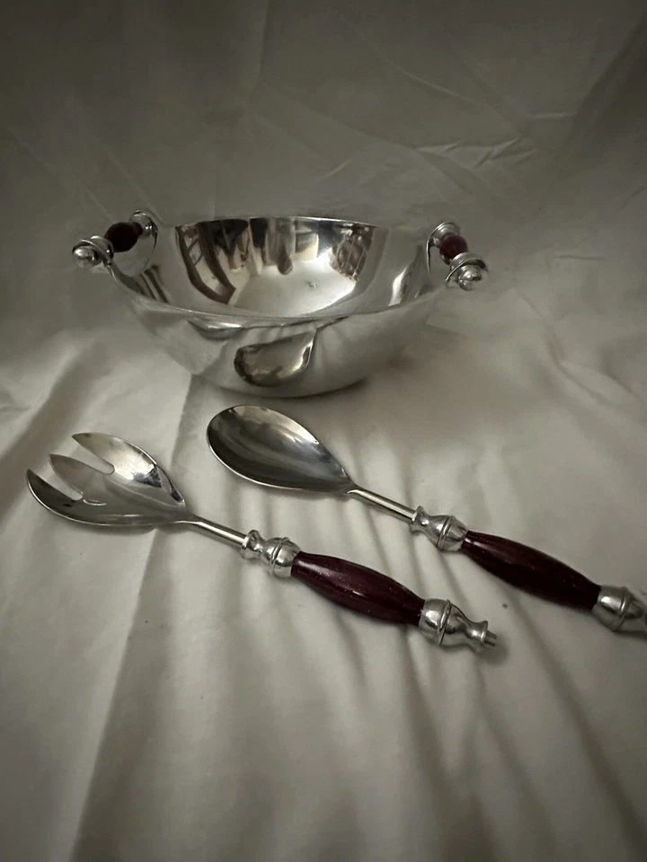 Lindas alças para salada e utensílios de aço inoxidável Biltmore Home - Imagem 2 de 4