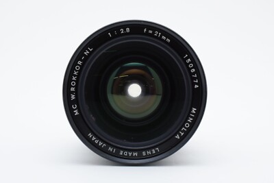 Minolta MC W.Rokkor NL 21mm f/2.8 Wide Angle MF Lens Black From