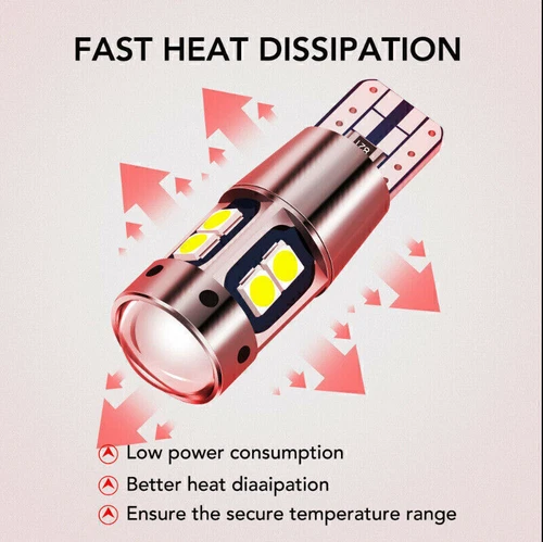2X T10 W 5W 12V SMD LED Lampe CANBUS Standlicht Innenraum Glassockel Licht G7W4 - Bild 6 von 10