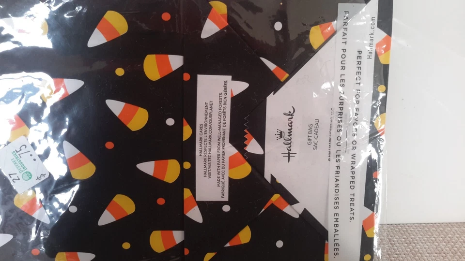 Juego de 12 bolsas de fiesta envoltura de regalo con sello 10x5" negro amarillo naranja NUEVO Foto 4 de 4