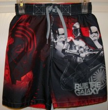 Star Wars Storm Troopers Rule Galaxy Swim Board Shorts Trunks Boys 6 / 7 NWT