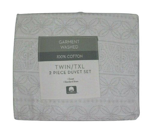Cotton Twin/Twin XL Comforter Set Grey 