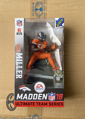 NFL VON MILLER McFarlane Madden 18 Ultimate Team 1 UNCIRCULATED Broncos Figure