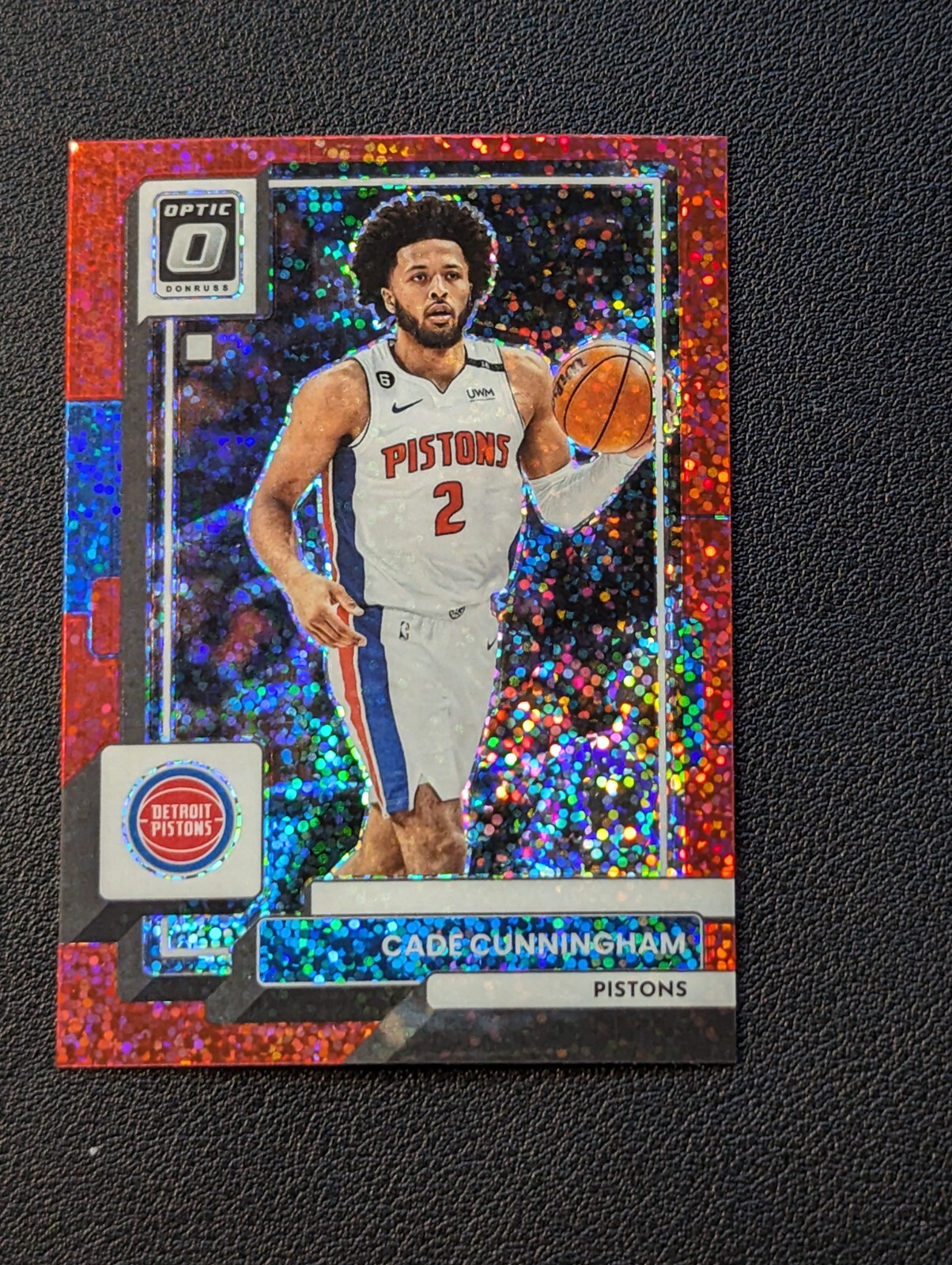 2022-23 Panini Donruss Optic Cade Cunningham Red Sparkle SP #92 Pistons