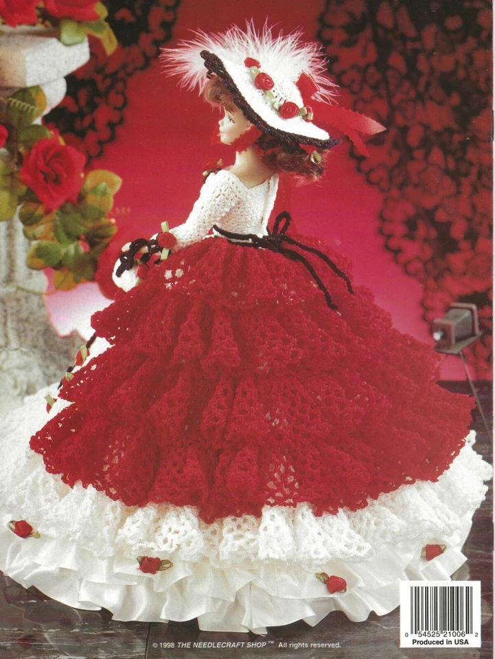 Renee of Baton Rouge Crochet Ladies of Fashion Barbie Dress Hat Purse Stroll NEW - Image 2 of 2