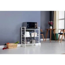 Rolling Cart Shelves with Wheels Utility Storage Cart Organizer Multifunction