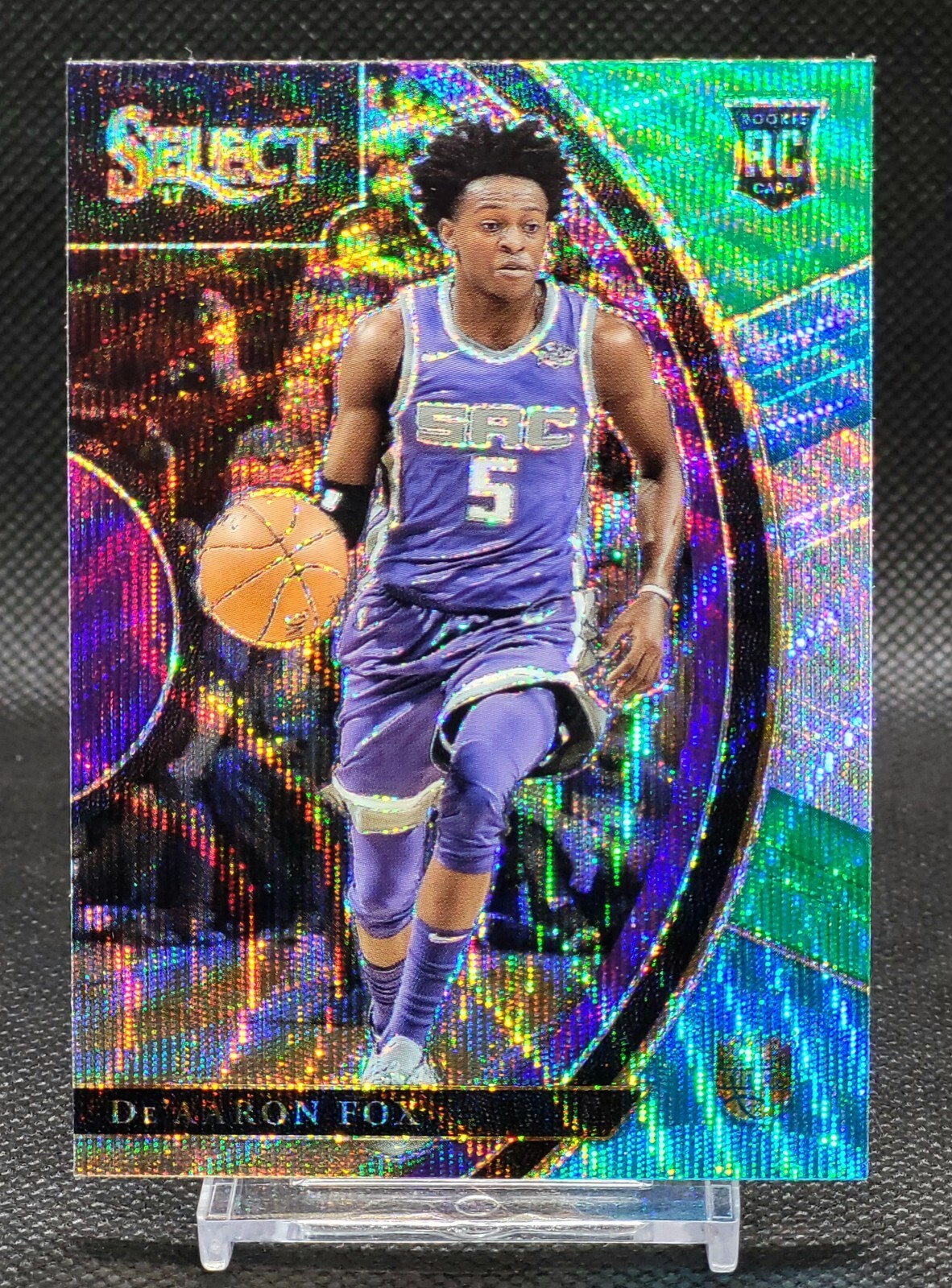 2017-18 Panini Select Rookie De'Aaron Fox Tri-Color Prizm #49 Kings RC