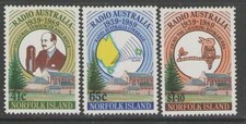NORFOLK ISLAND SG474/6 1989 50TH ANNIV OF RADIO AUSTRALIA MNH