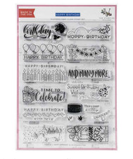 New - The Stamping Village Hero Arts "Happy Birthday" Photopolymer Clear Stamps