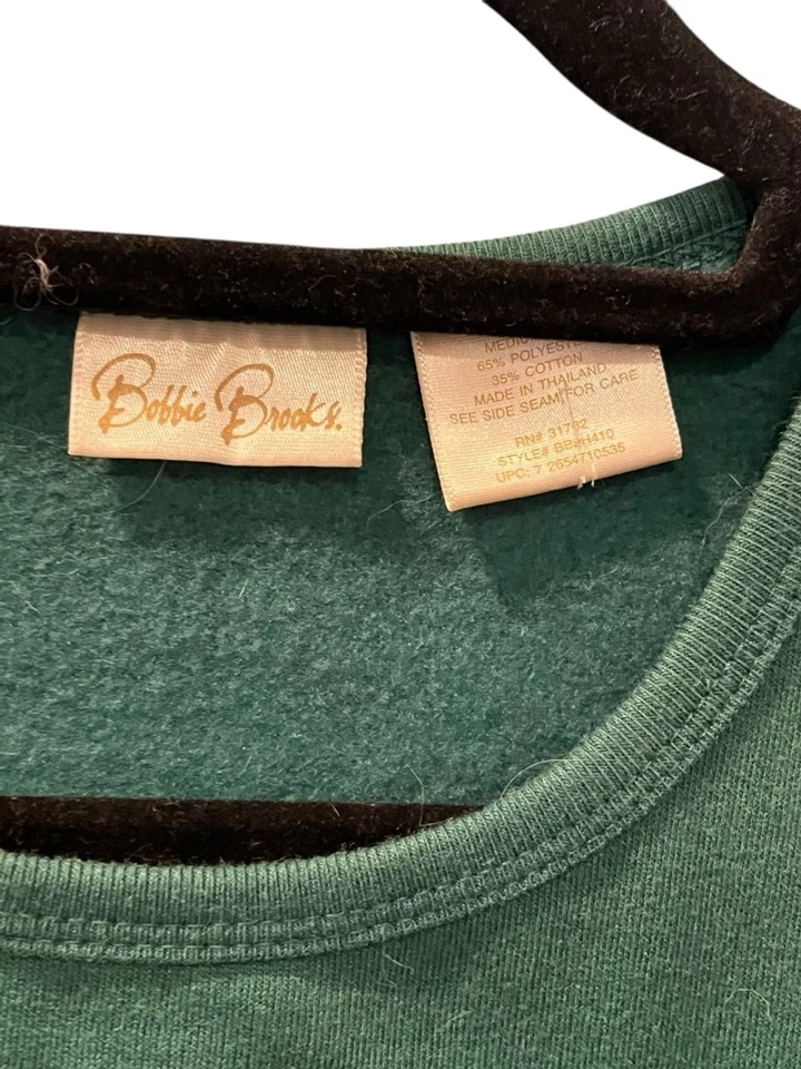 Vintage 90s Bobbie Brooks Christmas Sweater Size Med Embroidered Santa Holiday - Image 3 of 4