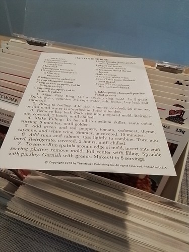 Vintage c.1973 McCall's Great American Recipe Card collezione 575 carte - Foto 17 di 22
