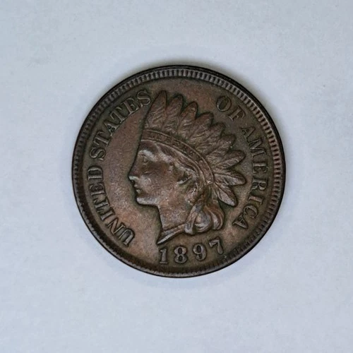 1897 Indian Head Cent 1C Penny XF+ nice Details  Free Shipping #SA28