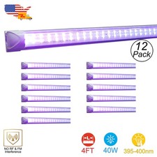 40W LED UV Black Light Bar 4FT Tube Ceiling Mount DJ Party Club Event Lighting