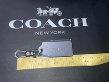 Coach New York Silver Metal Keychain/Hang Tag