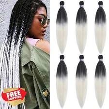 UPruyo White Ombre Braiding Hair 26 Inch Box Braids Kanekalon