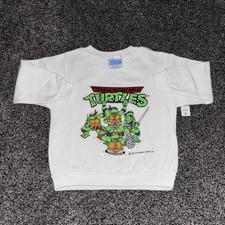 Vintage TMNT Sweatshirt 1990 Teenage Mutant Ninja Turtles RARE New 3T USA