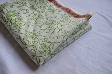NO TARRIF CHARGES 100 ZK 160 Hand Block Floral Print 100 Cotton 20 Yard Fabric
