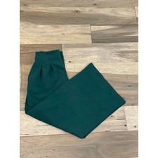 Jealous Tomato Green High  Waist Wide  Leg Pants Size L Button Detail Pleated