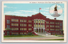 Atlanta GA Booker T. Washington Junior High School Postcard Dr Martin L. King Jr