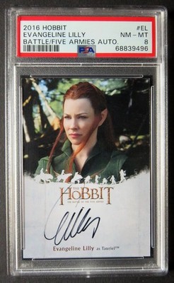 Hobbit Battle Of The Five Armies Tauriel Evangeline Lilly Cryptozoic Auto PSA 8