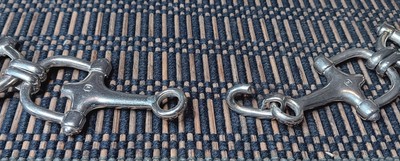 Equestrian Heavy Chromed Horse Bit Link Bridle Snaffle Belt  display picture 1