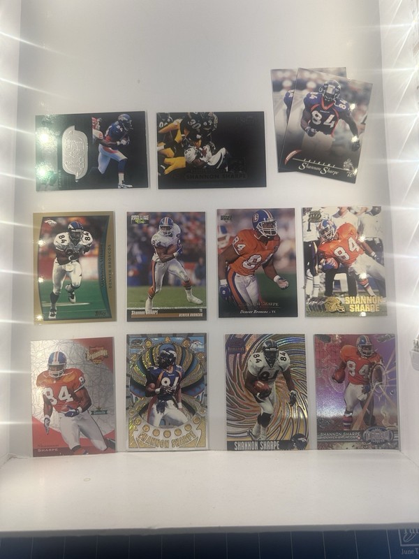 Shannon Sharpe Lot of 12 (1 Duplicate) NFL Football Cards - Exact Cards Show