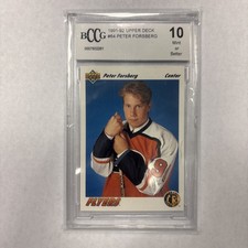 1991-92 Upper Deck Peter Forsberg #64 BCCG 10 Mint OR BETTER GEM Rookie RC HOF