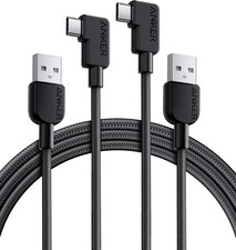 Anker Cable 2 Pack 6FT , Right Angle USB A to C Braided Cable, Durable...
