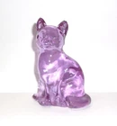 Fenton Glass Mold Alexandrite Sitting Cat Kitten Figurine by West Virginia Glass