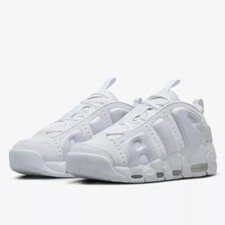 Nike Air More Uptempo Low Triple White FZ3055-100 US Men's Size oki03