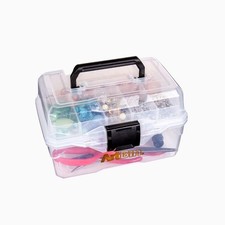 6890AG Small Project Box, Portable Art  Craft Organizer with Lift-Out Tray, ...