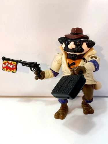 Vtg 1990 TMNT-Detective Donatello-Mask/Attache Case/Bang Flag Gun