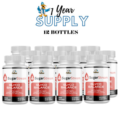 Sugar Stream Glyco Balance- Blood Support- 12 Bottles- 720 Capsules