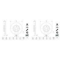 2X Bosch Bremsscheiben Ø330Mm Vorne Passend FüR Mercedes C-KLASSE CLS E-KLASSE |