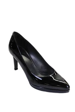 Stuart Weitzman Womens Patent Leather Slide On Pumps Black Size 6.5 Medium