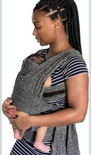 Boppy ComfyFit Adjustable Baby Carrier8-35lbs, Heather Gray, Newborn to Toddler